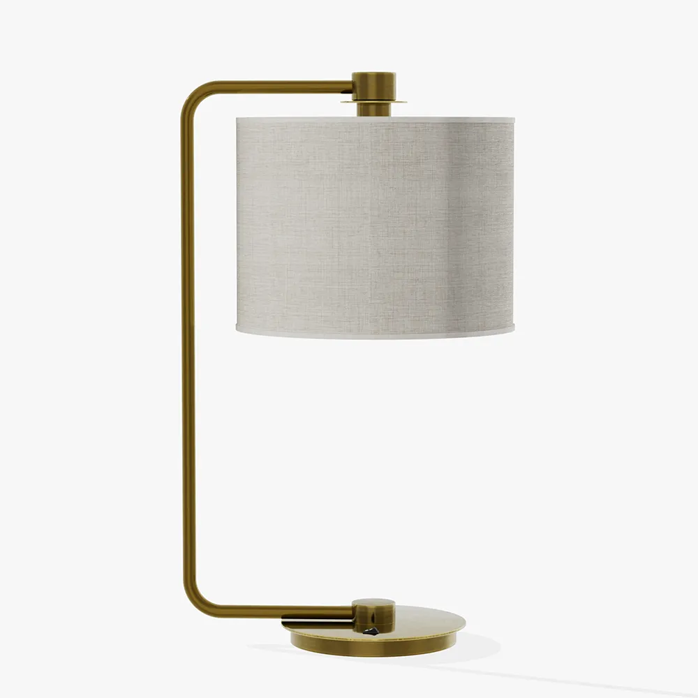 Antique Brass Arc Table Lamp