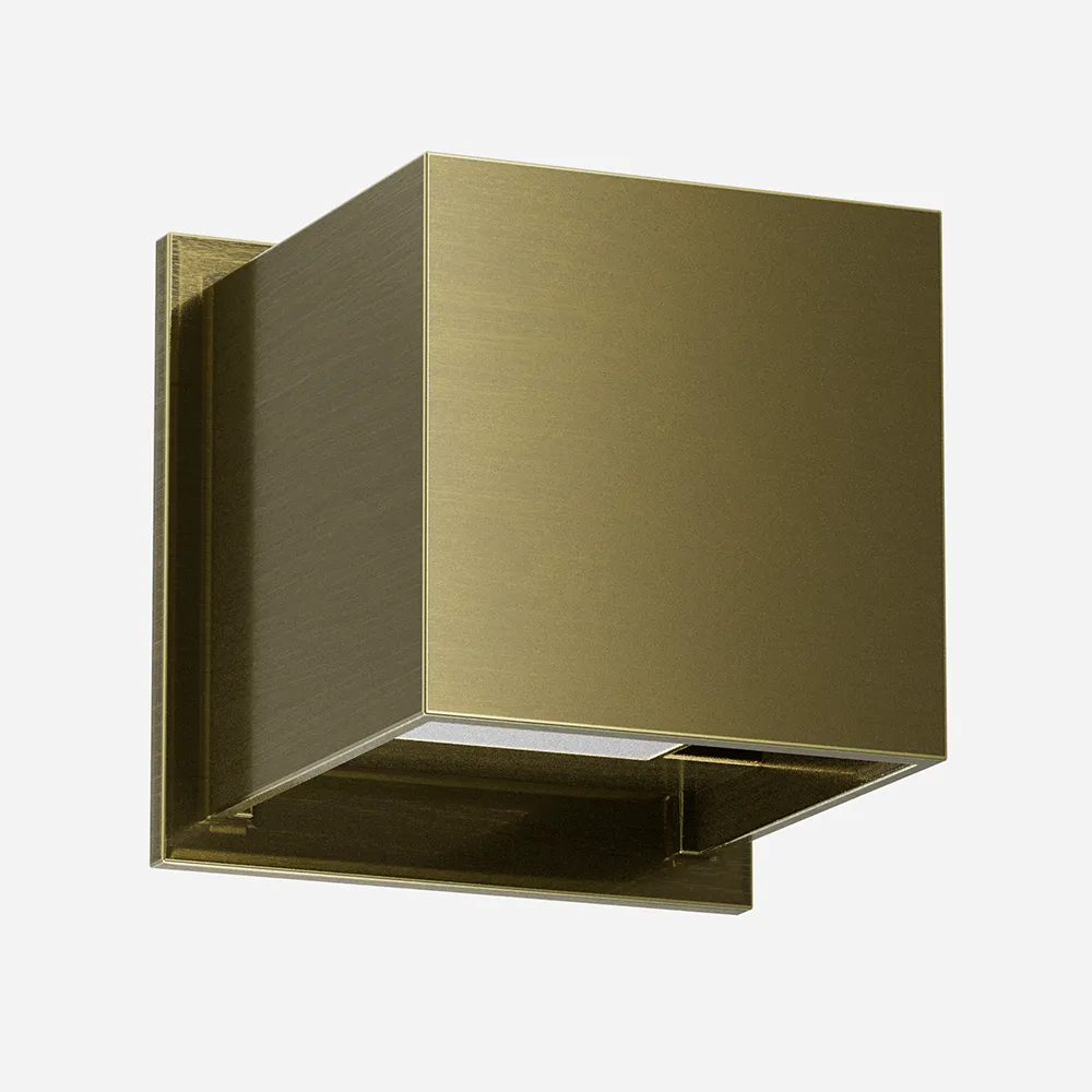 Exterior Wall Sconces Led Cube Nickel Aluminum