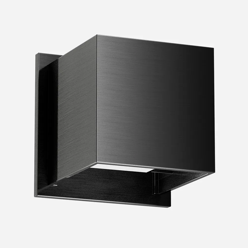 Exterior Wall Sconces Led Cube Nickel Aluminum