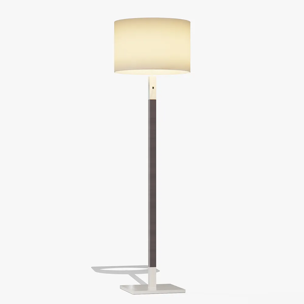 Square Base Brass Floor Lamp