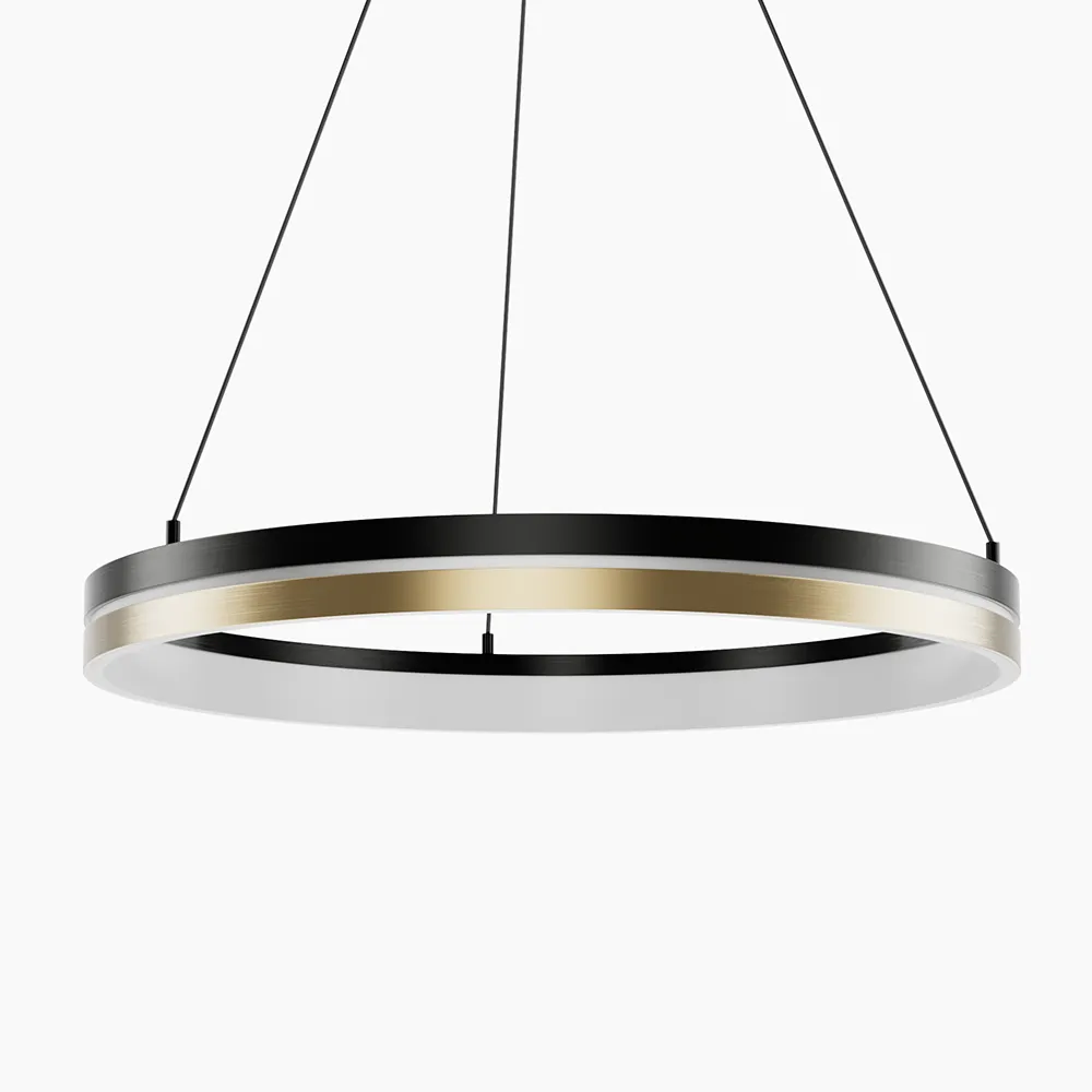 Dual-Tone LED Ring Chandelier