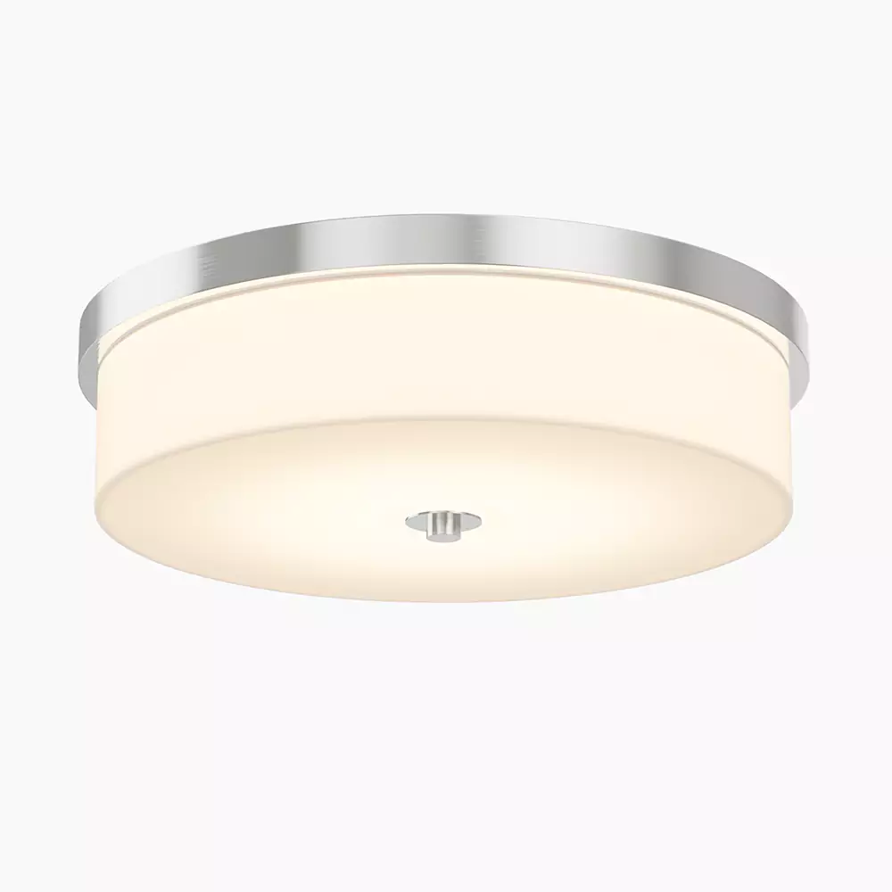 Brushed Nickel & Frosted White Ceiling Light