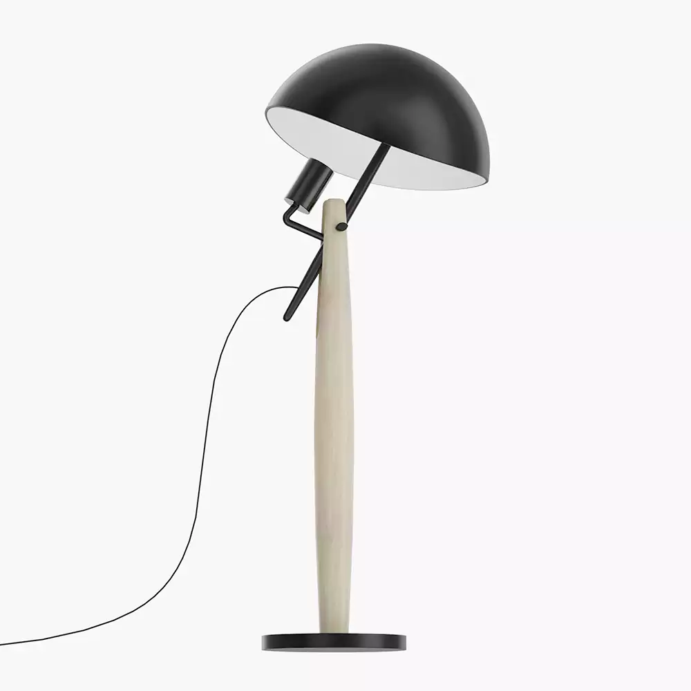 Eclipse Wood Arc Floor Lamp