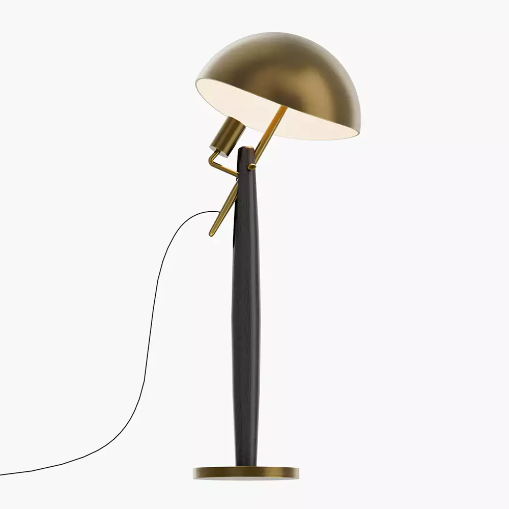 Eclipse Wood Arc Floor Lamp
