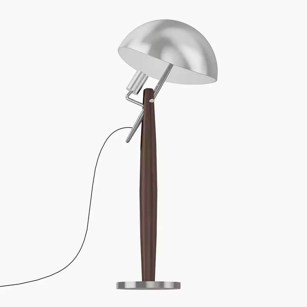 Eclipse Wood Arc Floor Lamp