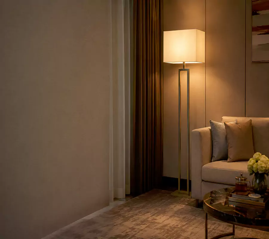 Modern Brass Hotel Floor Lamp