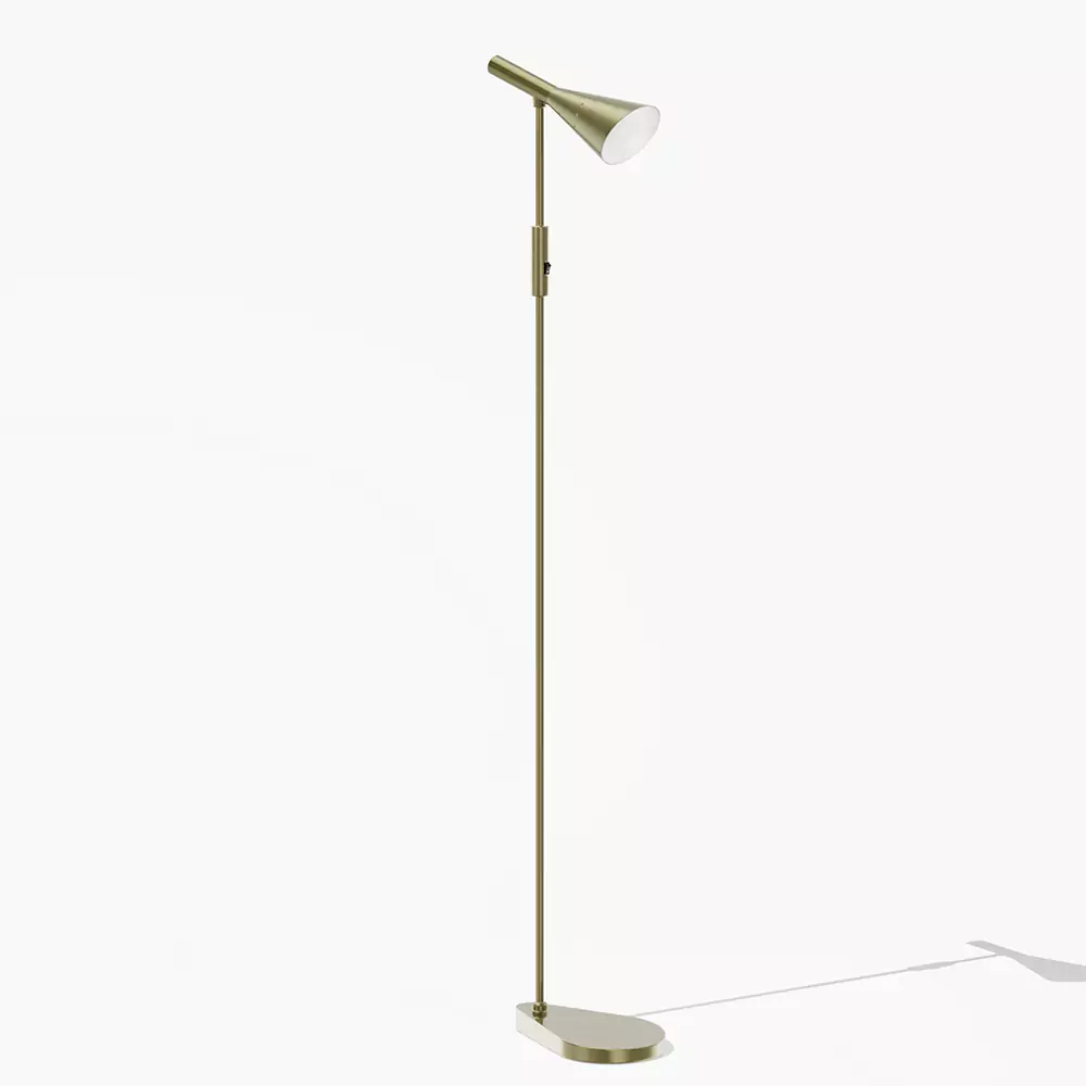 Bloom Brushed Brass Floor Lamp