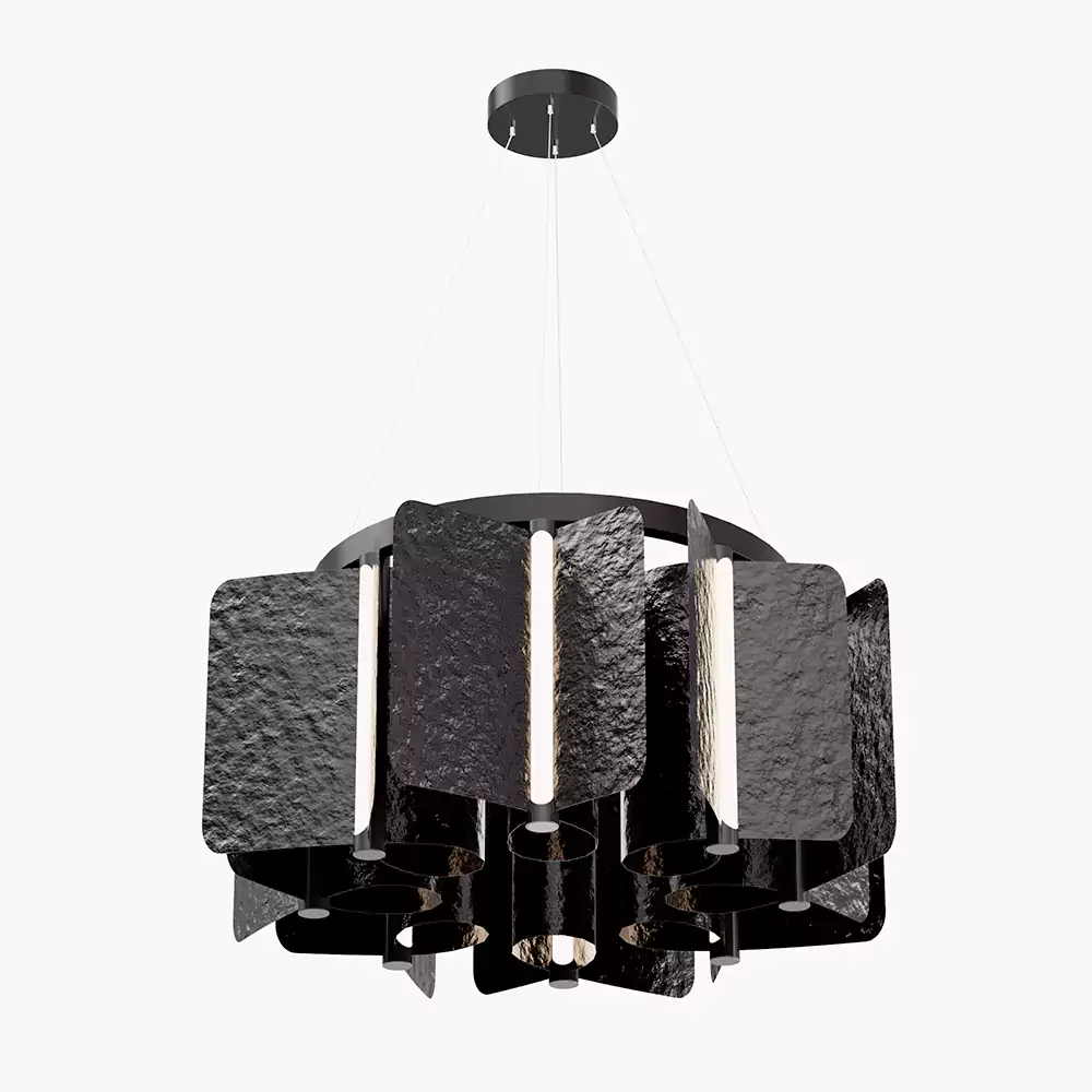 Minoze Original Textured Brass Hospitality Chandelier