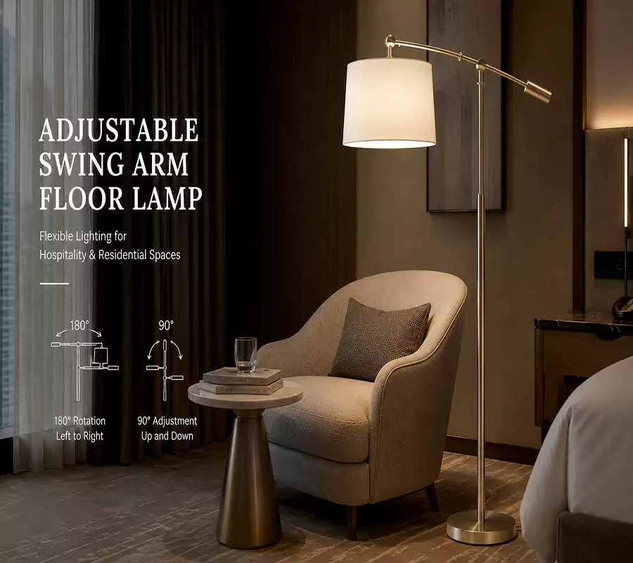 Adjustable Swing Arm Floor Lamp