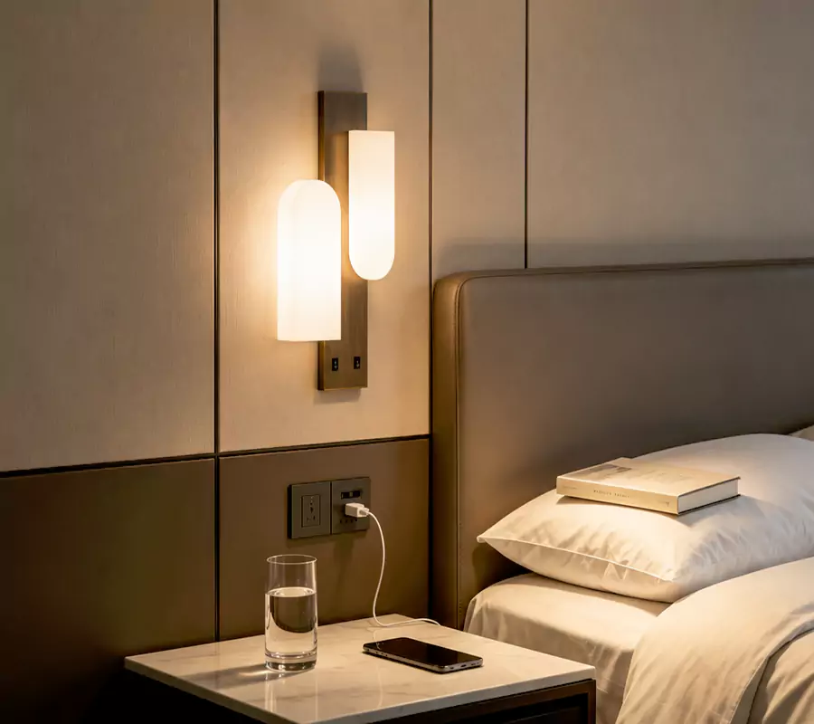 Hotel Metal Brushed  Vintage Wall Lamp