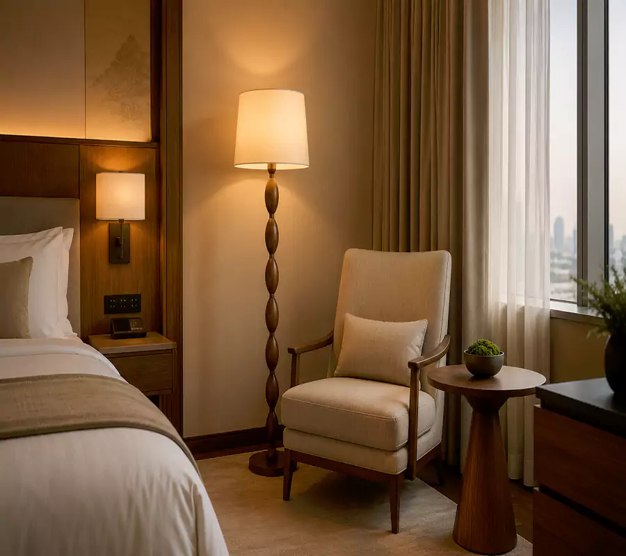 Solid Wood Floor Lamp
