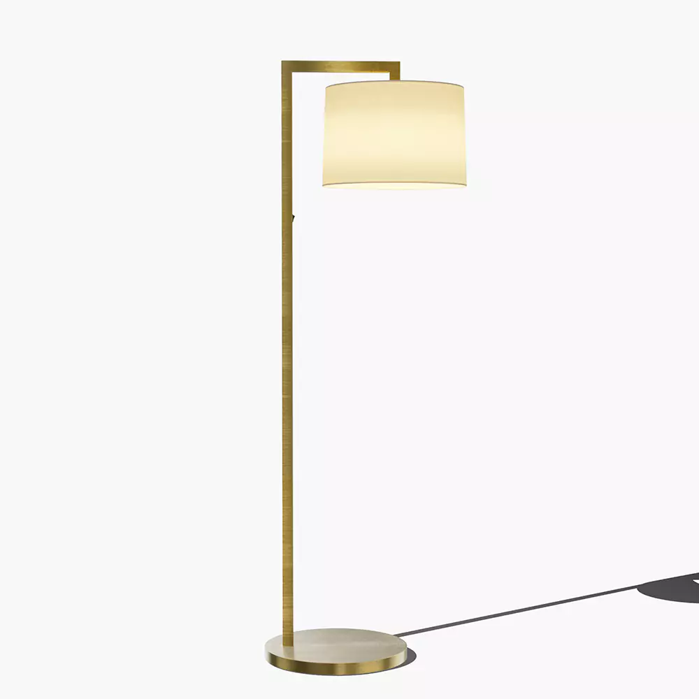 Hampton Brushed Brass Floor Lamp | Hospitality Lighting