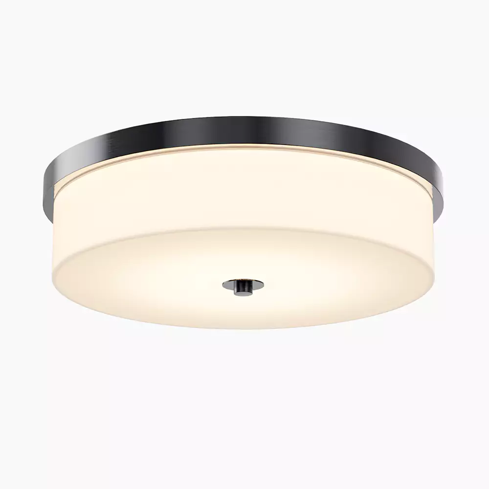 Brushed Nickel & Frosted White Ceiling Light