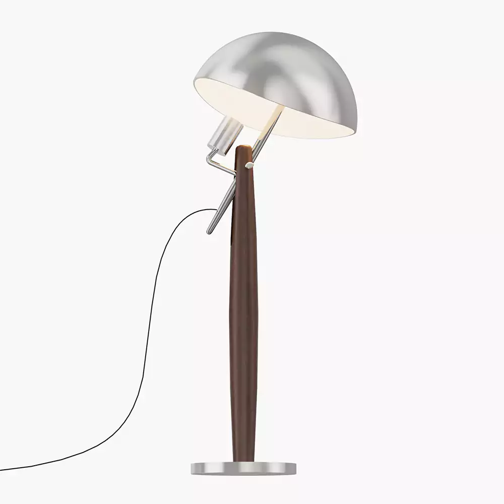 Eclipse Wood Arc Floor Lamp