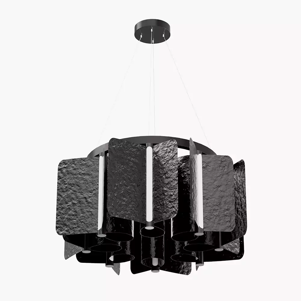 Minoze Original Textured Brass Hospitality Chandelier
