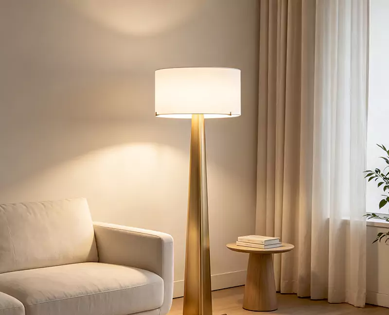 Isla Brass Triangle Floor Lamp
