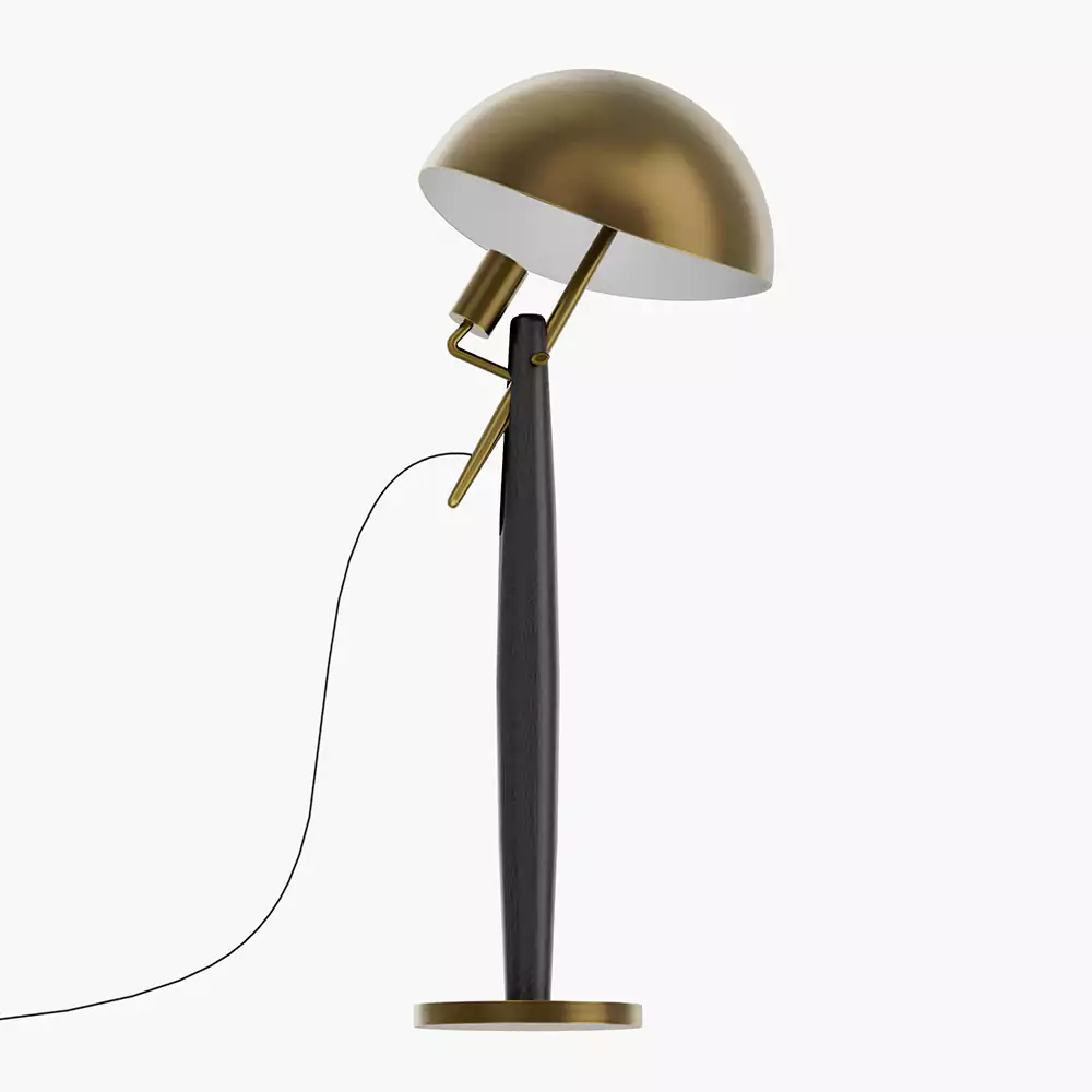 Eclipse Wood Arc Floor Lamp