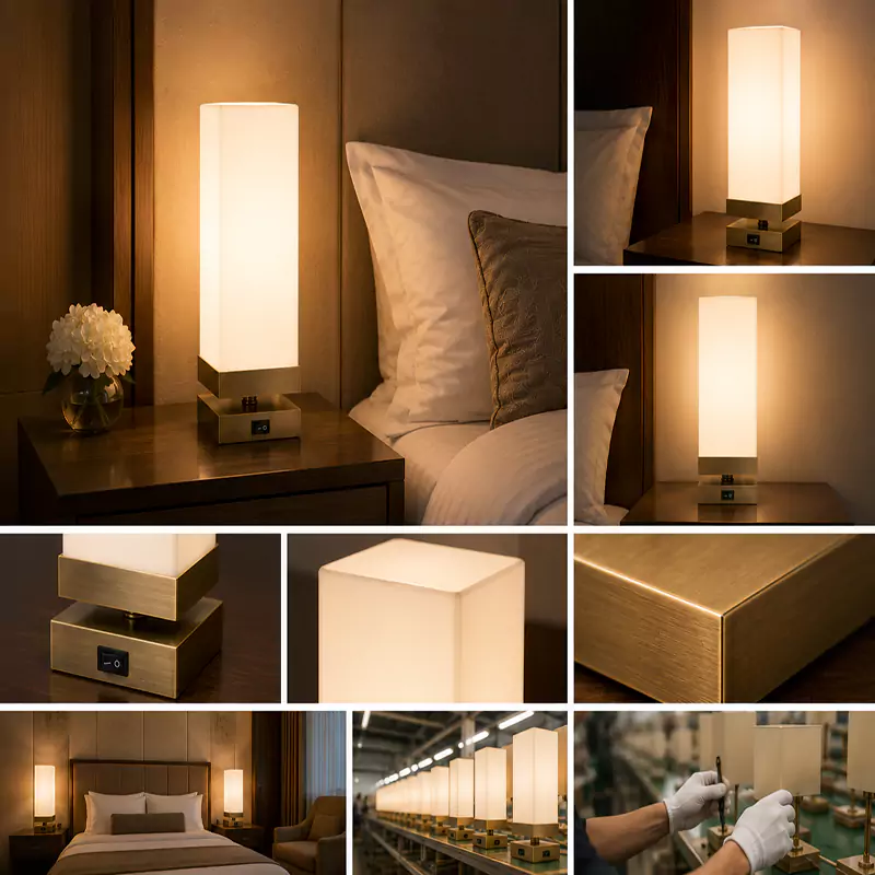 Modern Bedside Lamp for Hotel Guest Rooms