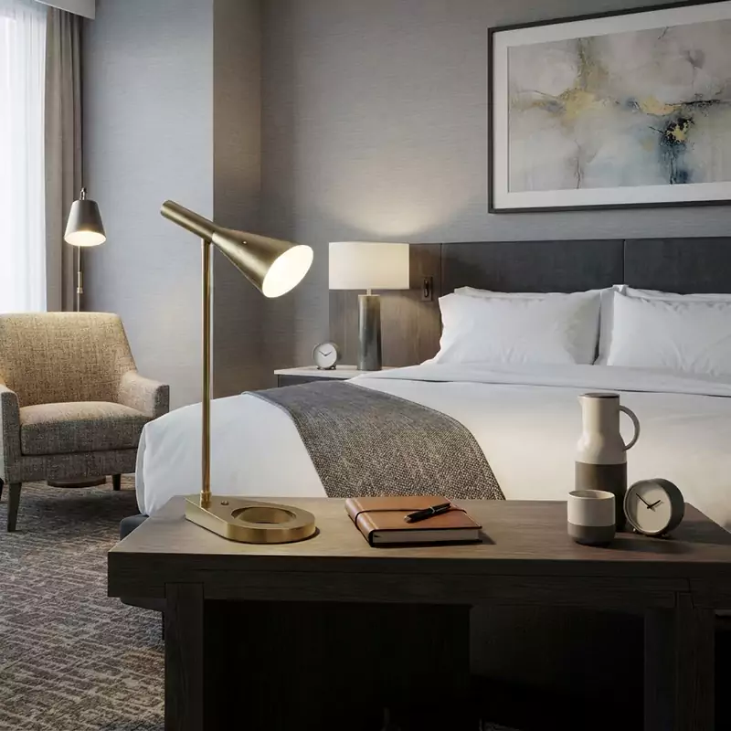 Hilton Garden Inn Bloom Series Cone Task Lamp | Custom Hospitality Lighting