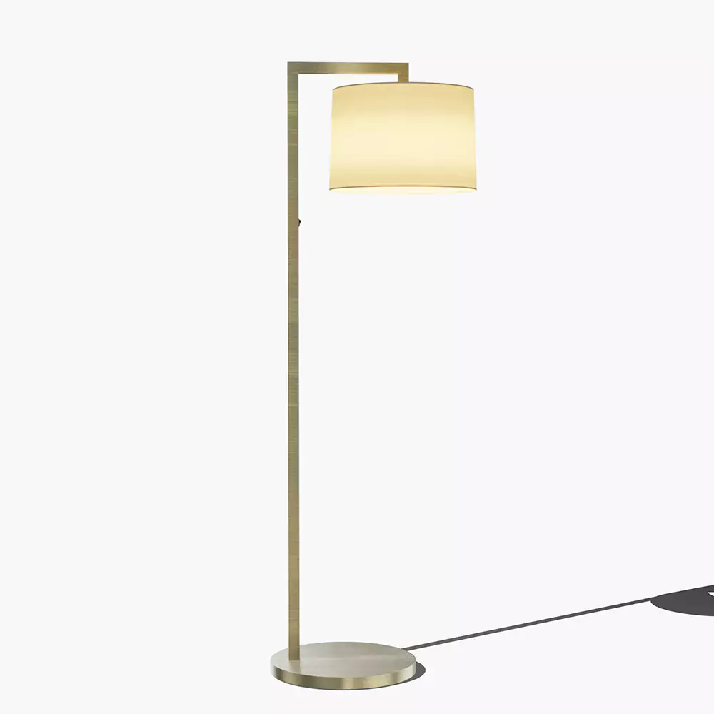 Hampton Brushed Brass Floor Lamp | Hospitality Lighting