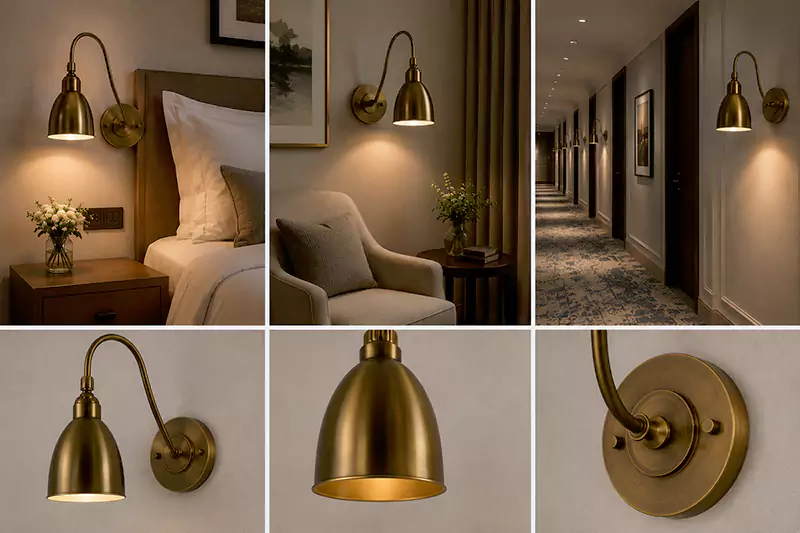 Swan Neck Brass Wall Light