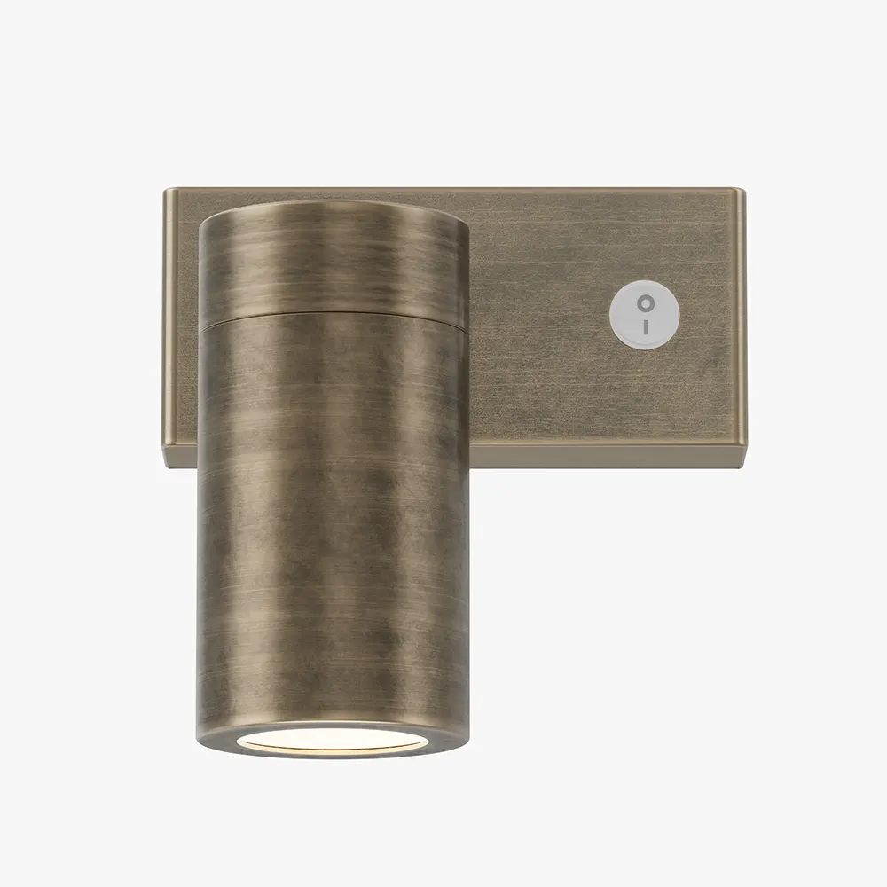 Foggy Brushed Brass Plug In Wall Sconce | Headboard Reading Light