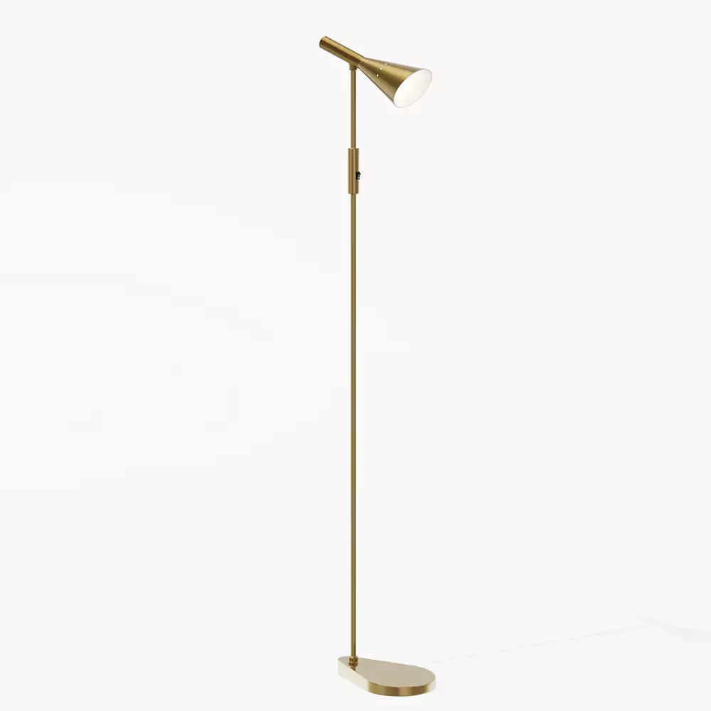 Bloom Brushed Brass Floor Lamp