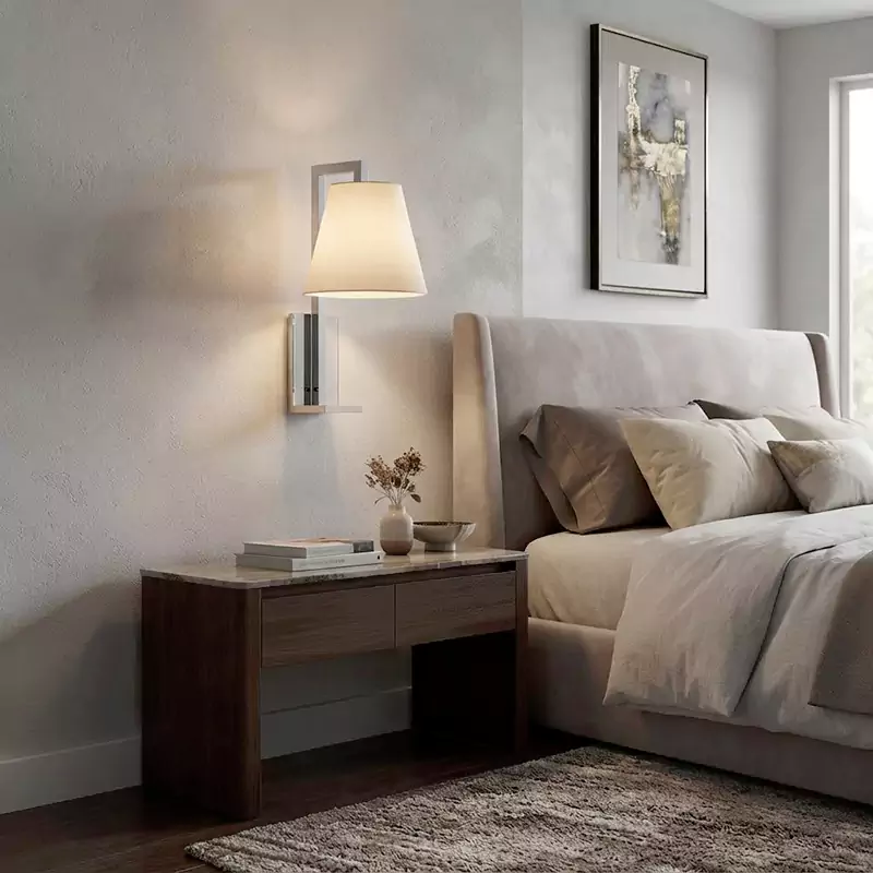 King Headboard With Lamps