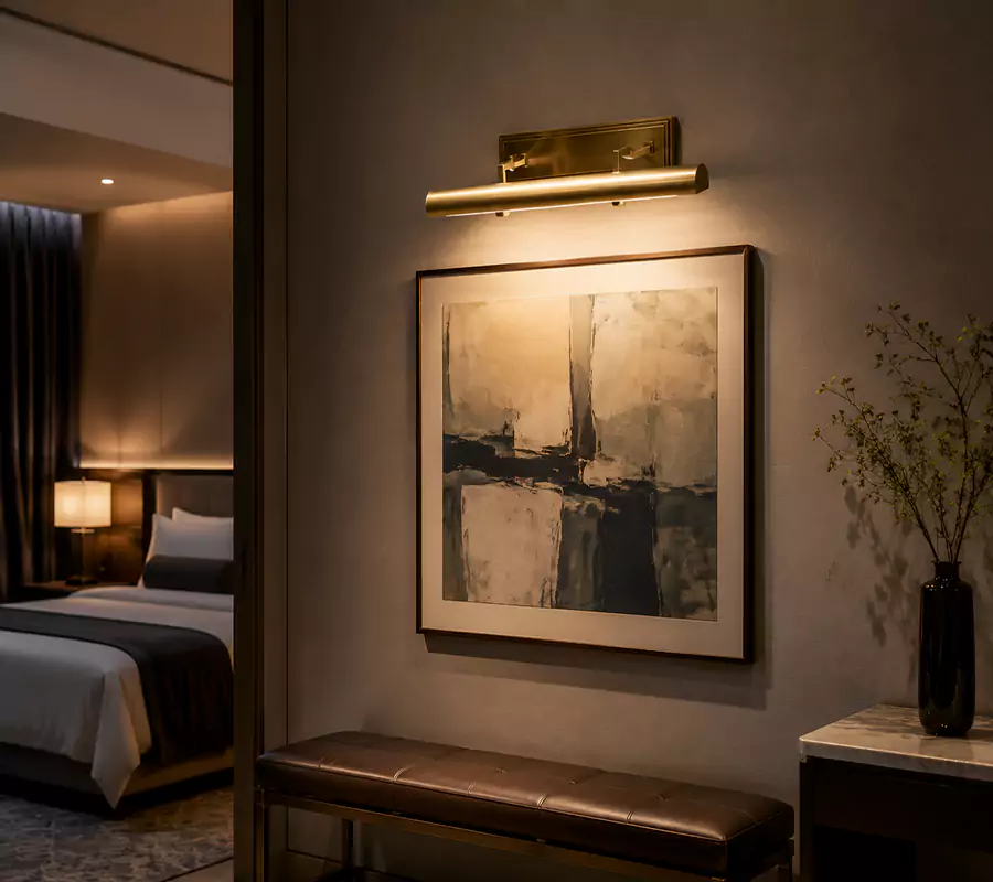 Brass Led Picture Light for Hotel Artwork