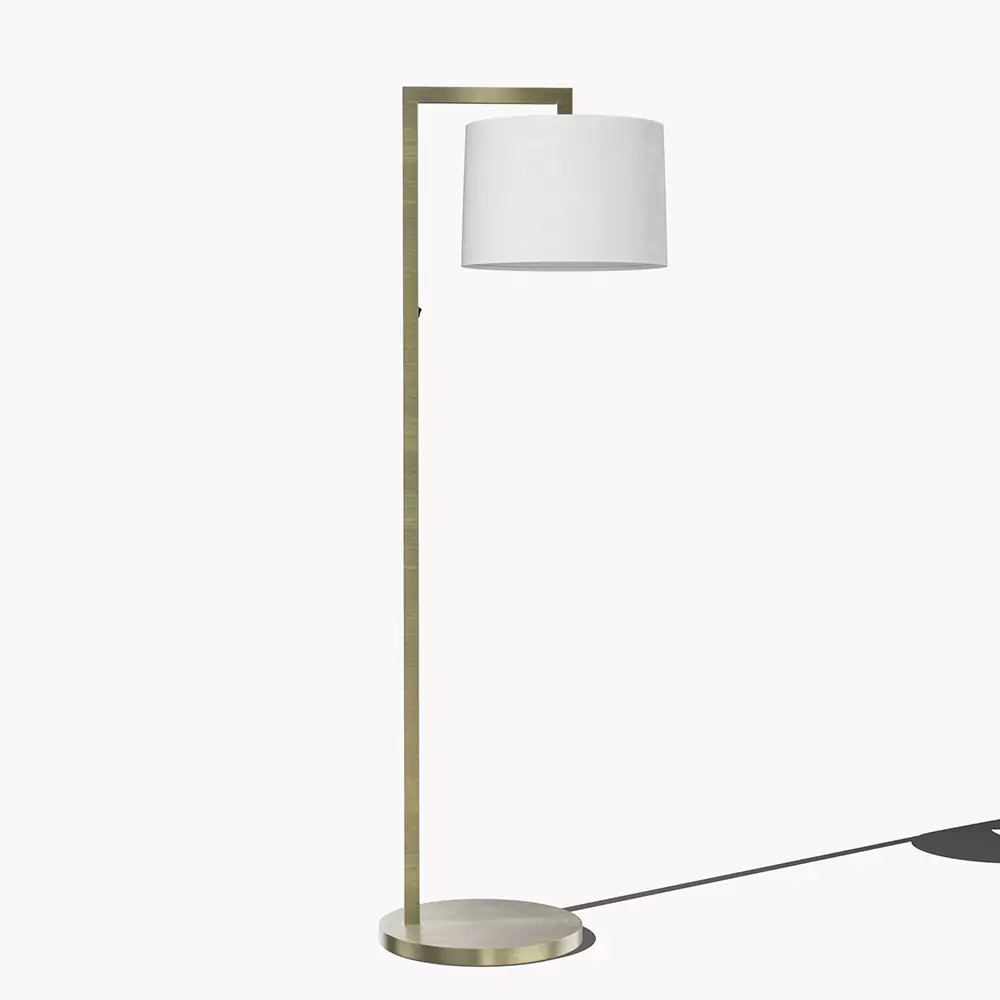 Hampton Brushed Brass Floor Lamp | Hospitality Lighting