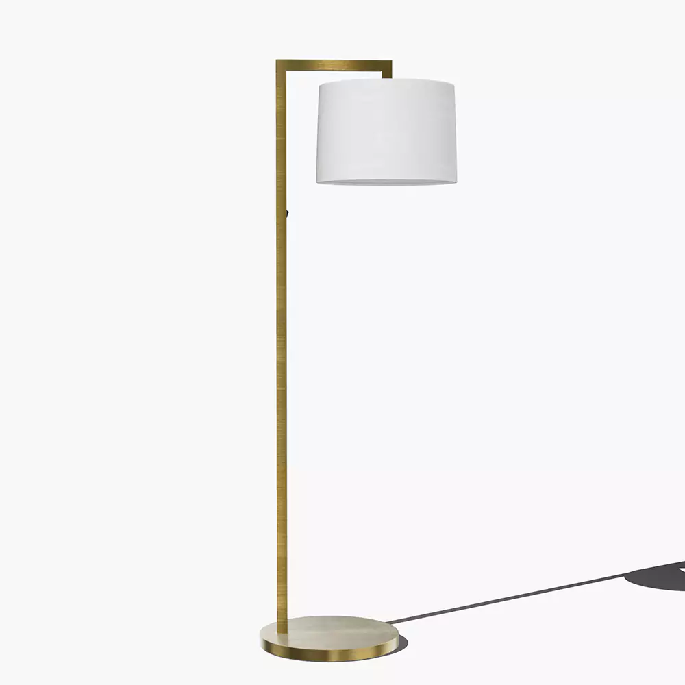 Hampton Brushed Brass Floor Lamp | Hospitality Lighting