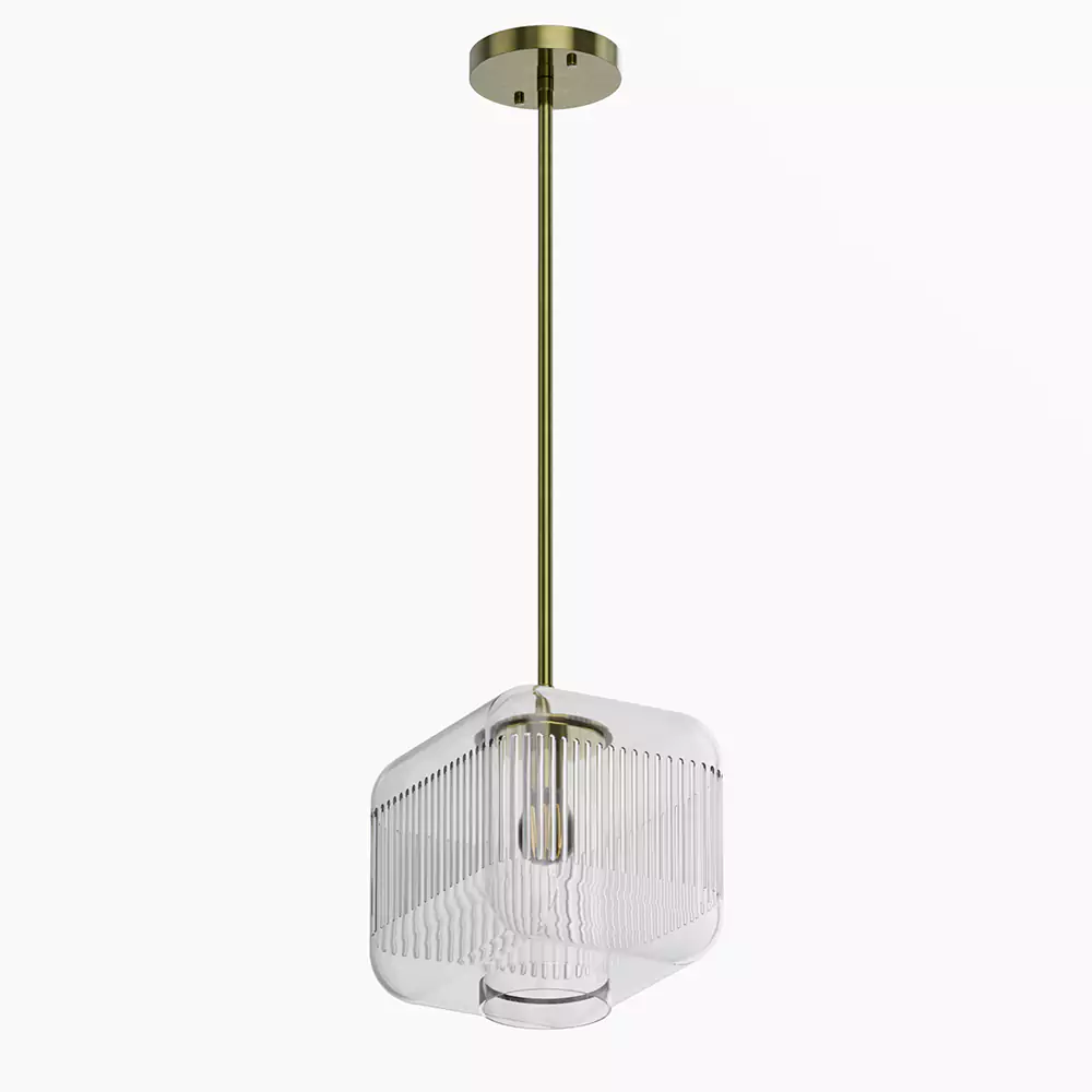 Square Glass Pendant Light