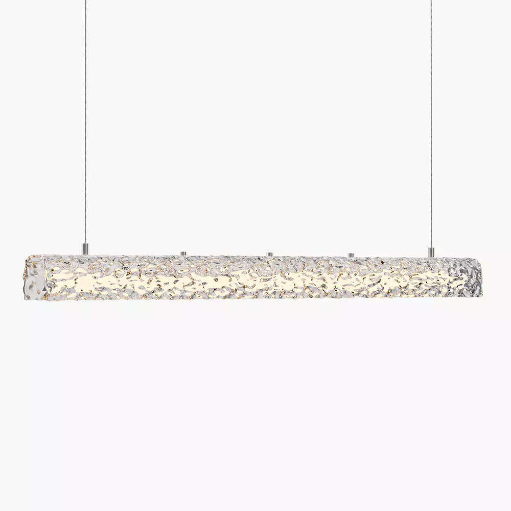 Modern Minimalist Linear Crystal Led Chandelier : Minoze Lighting