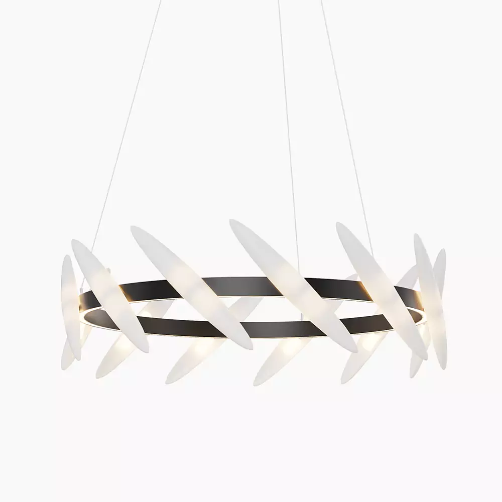 Feather-Inspired Round Chandeliers | Minoze Lighting