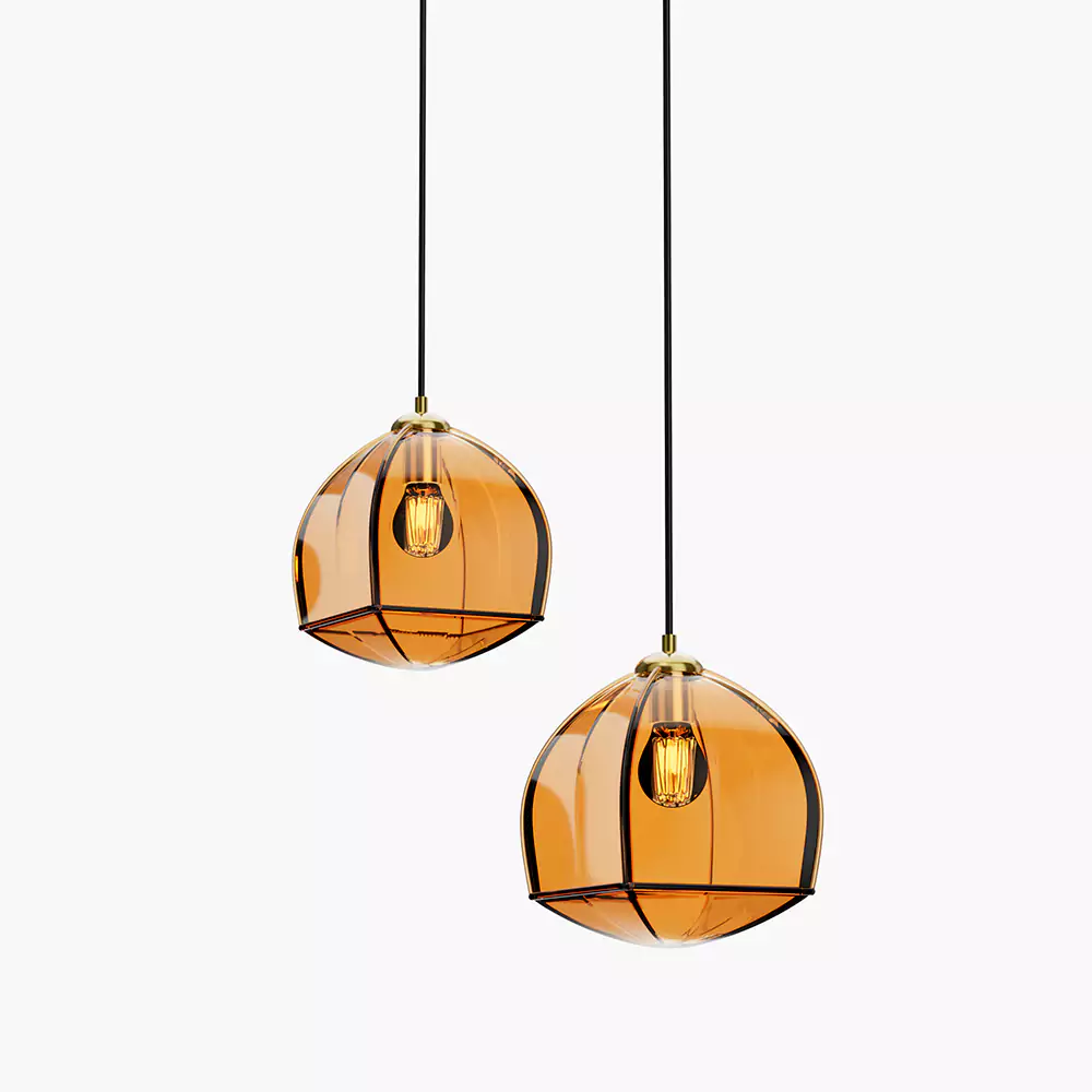 Vintage Amber Hanging Glass Pendant Lamp​ | Minoze lighting