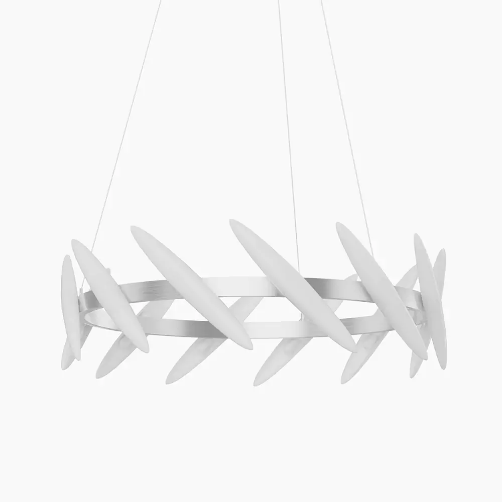 Feather-Inspired Round Chandeliers | Minoze Lighting