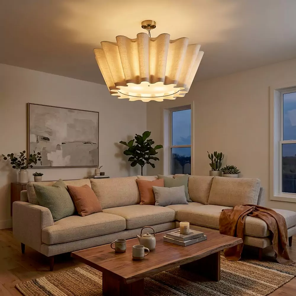 Scalloped Flush Mount Light