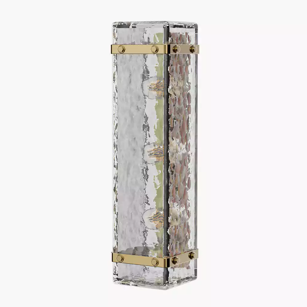 Rectangular Textured Glass Wall Sconce | Minoze Lighting