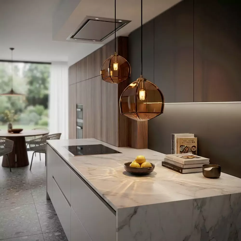 Vintage Amber Hanging Glass Pendant Lamp​ | Minoze lighting