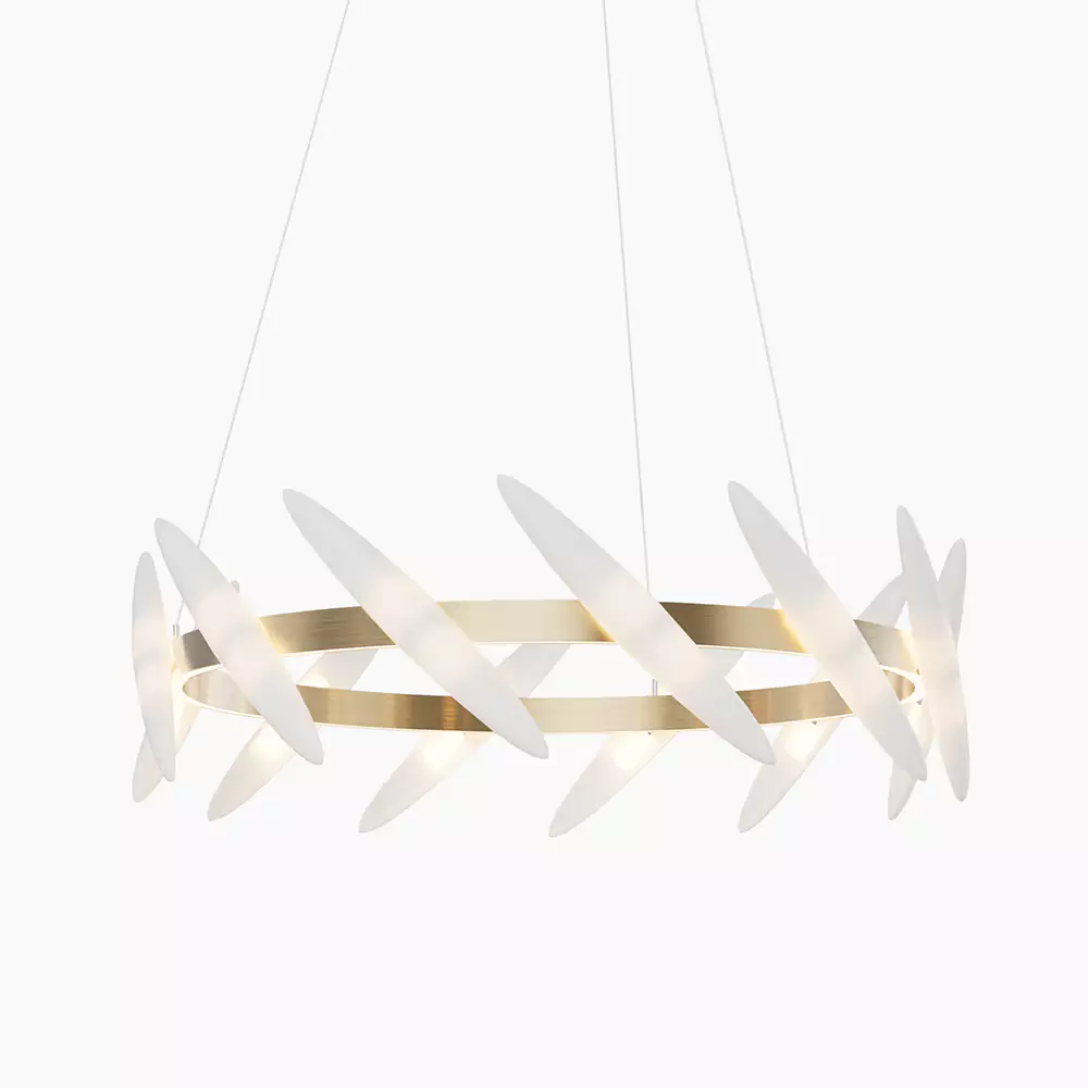 Feather-Inspired Round Chandeliers | Minoze Lighting