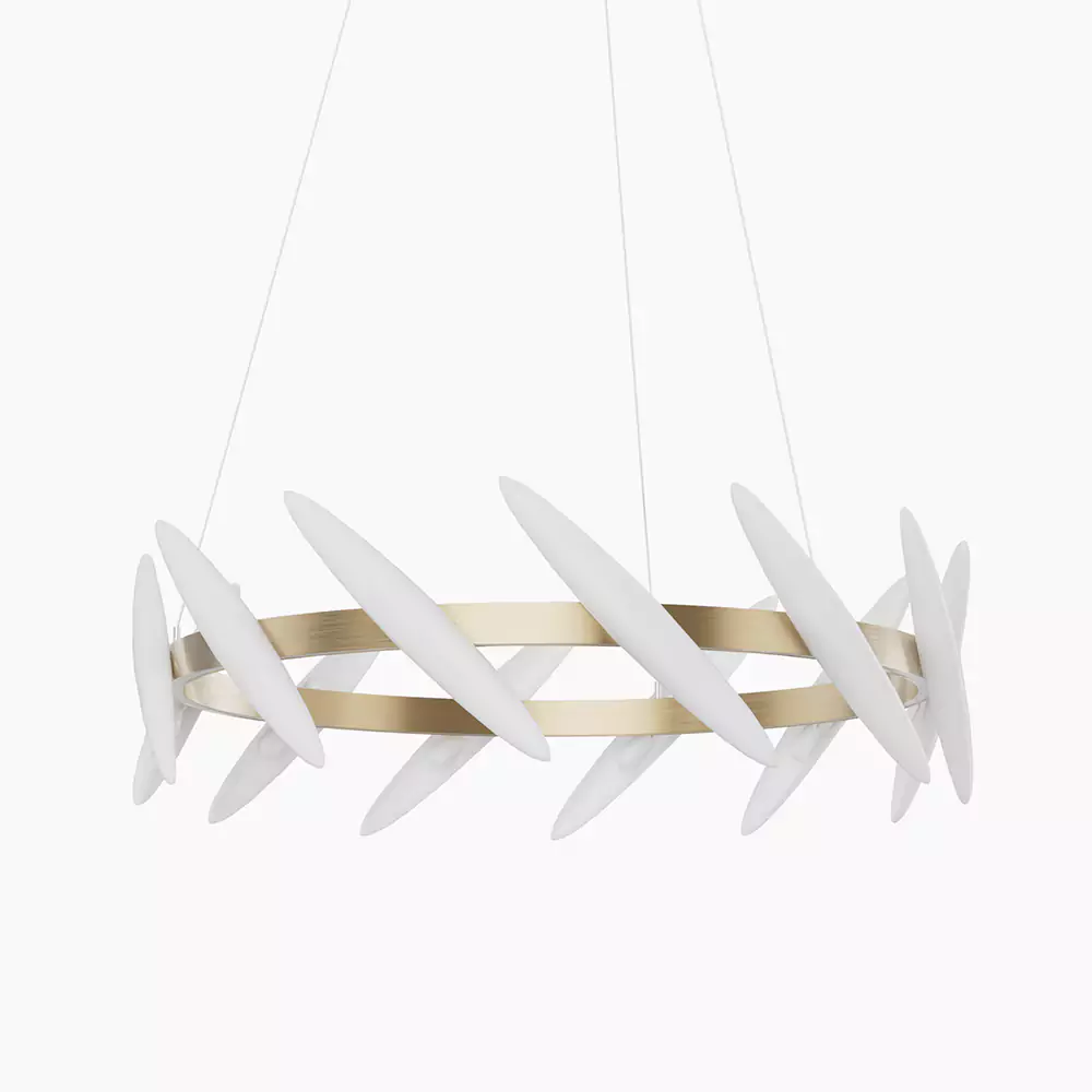 Feather-Inspired Round Chandeliers | Minoze Lighting