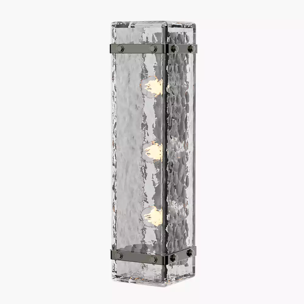 Rectangular Textured Glass Wall Sconce | Minoze Lighting