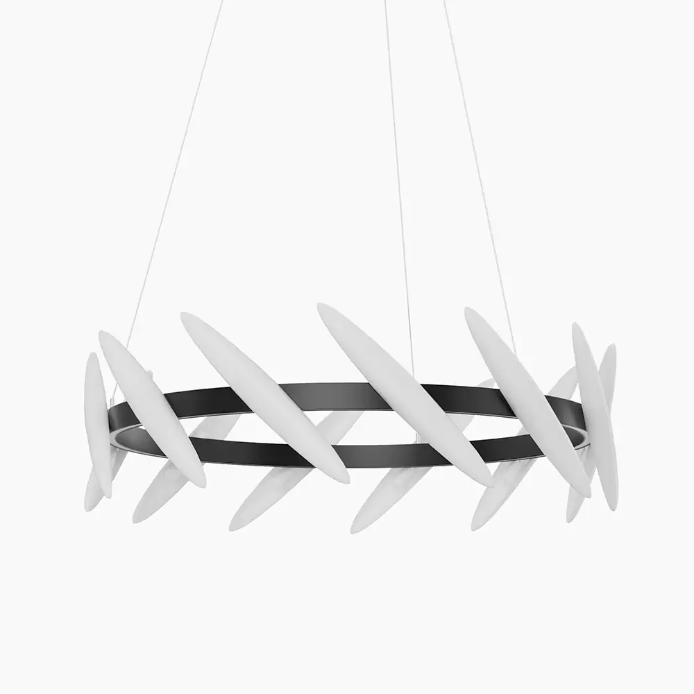 Feather-Inspired Round Chandeliers | Minoze Lighting