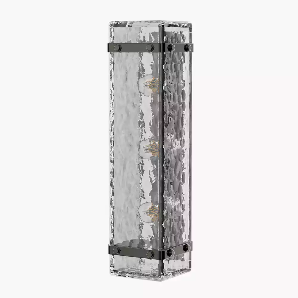 Rectangular Textured Glass Wall Sconce | Minoze Lighting