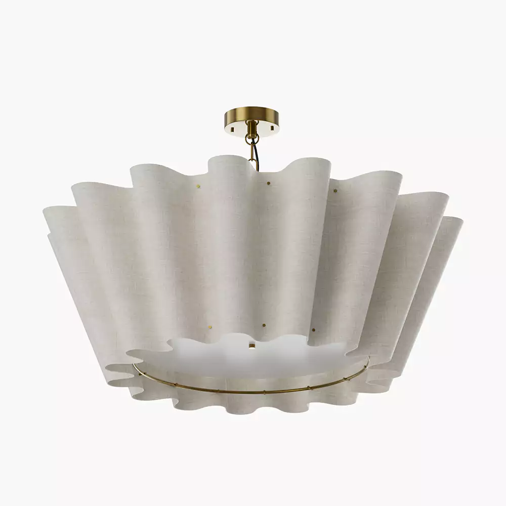 Scalloped Flush Mount Light