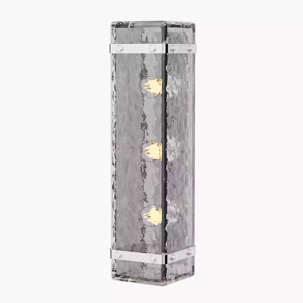 Rectangular Textured Glass Wall Sconce | Minoze Lighting