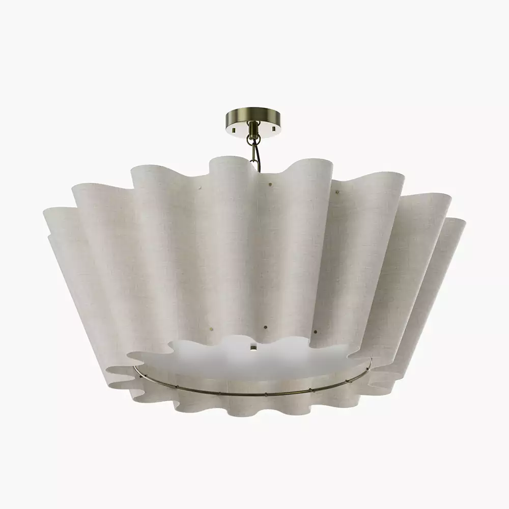 Scalloped Flush Mount Light