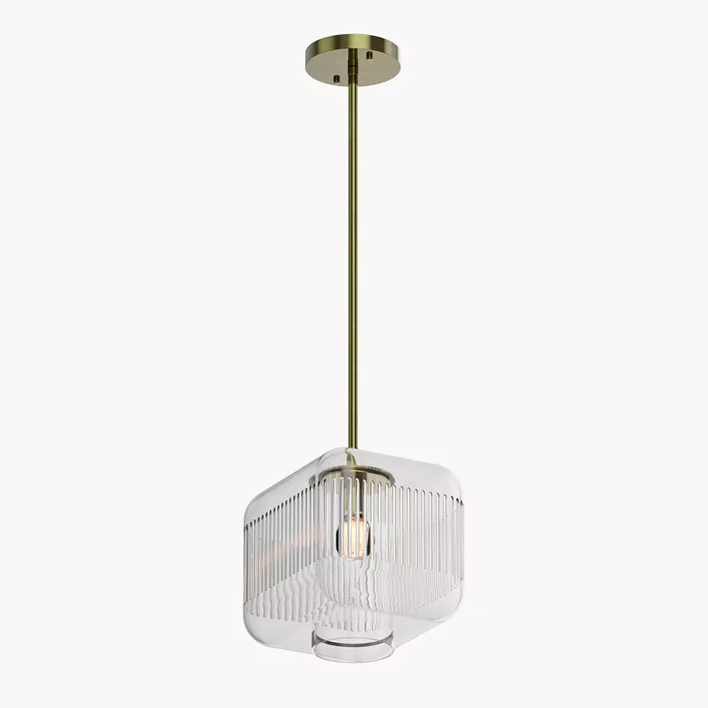 Square Glass Pendant Light