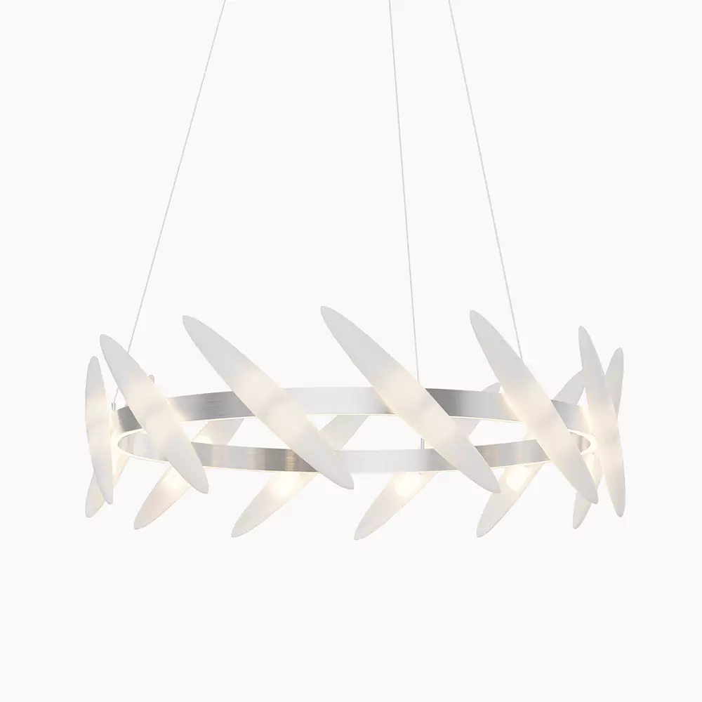Feather-Inspired Round Chandeliers | Minoze Lighting