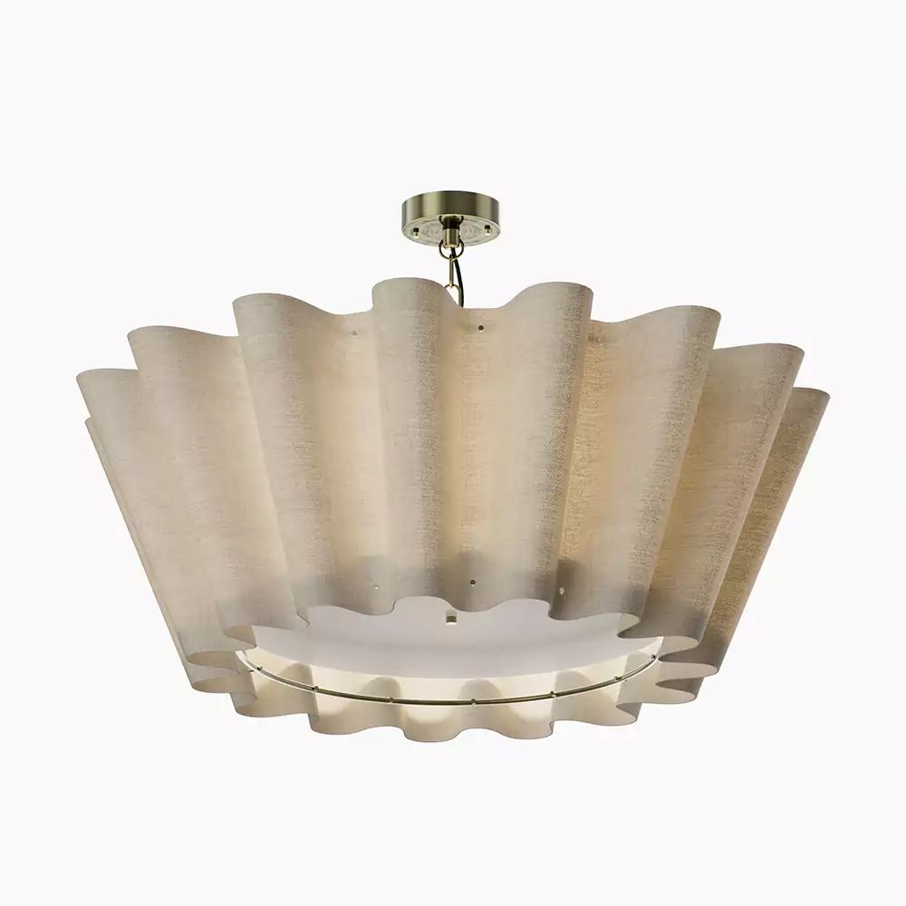 Scalloped Flush Mount Light